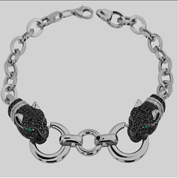 Gold bracelet with phianites 1.4ct