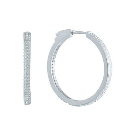 Silver Earrings with Fianites