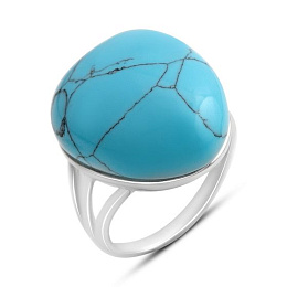 Silver ring with turquoise