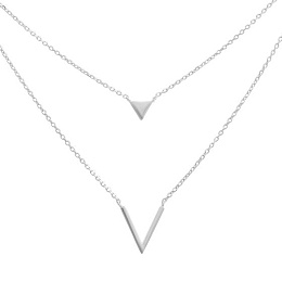Silver necklace without stones