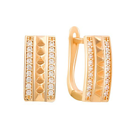 Silver earrings with 0.36ct phianites