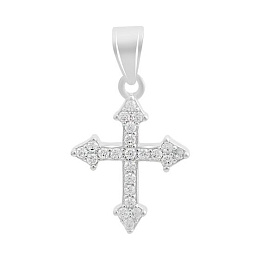 Silver cross with phianites