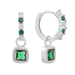 Silver Earrings with Fianites