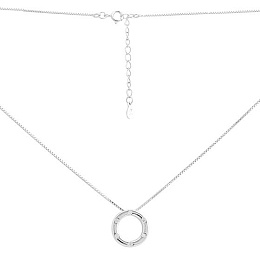 Silver necklace with cubic zirconia
