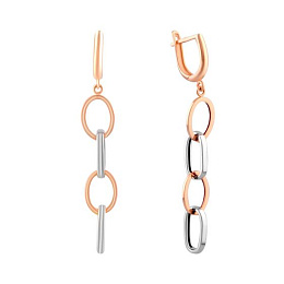 Gold earrings without stones