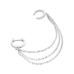 Silver earrings without stones