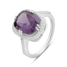 Silver ring with alexandrite 6.948ct