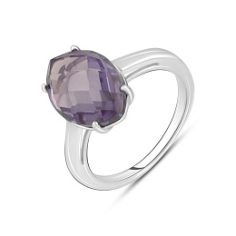 Silver ring with a 7.37-carat alexandrite