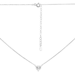 Silver necklace with cubic zirconia