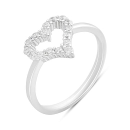 Silver ring with cubic zirconia