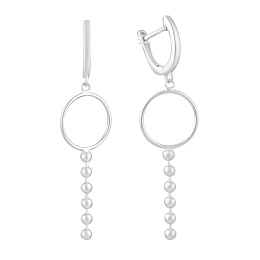 Silver earrings without stones