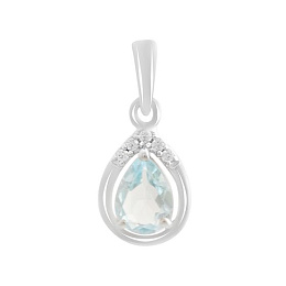 Серебряная подвеска с топазом 0.93ct