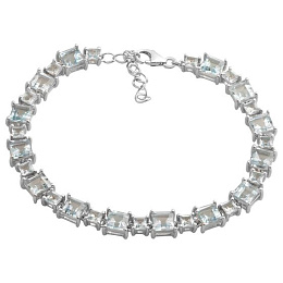 Серебряный браслет с топазом 14.85ct