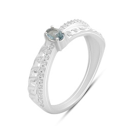 Silver ring with topaz London Blue 0.527ct