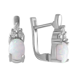 Серебряные серьги с опалом 0.972ct