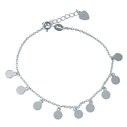 Срібний браслет на ногу без каменів