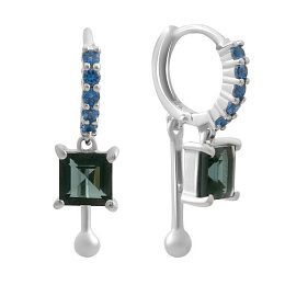 Срібні сережки з топазом Лондон Блю 2.305ct, топазом, топазом