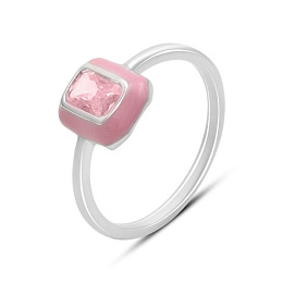 Silver ring with phianites, semallu