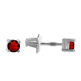 Silver earrings with garnet 0.69ct