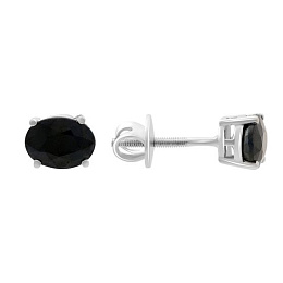 Silver earrings with sapphire 3.192ct