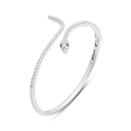 Silver bracelet with phianites