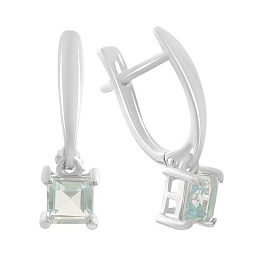 Срібні сережки з топазом 1,755 карата