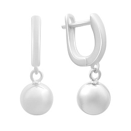 Silver earrings without stones