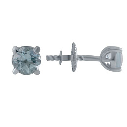 Серебряные серьги с топазом 1.15ct