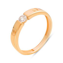 Золотое кольцо с фианитами 0.51ct