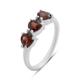 Срібна каблучка з гранатом 1.65ct