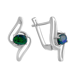 Срібні сережки з опалом 0.543ct