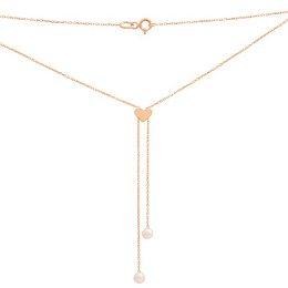 Gold necklace with pearls