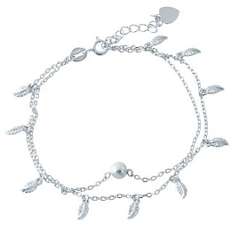 Silver leg bracelet without stones