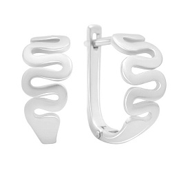 Silver earrings without stones