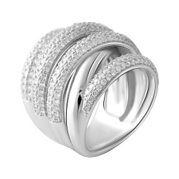 Silver Ring with Fianites