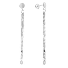 Silver earrings without stones