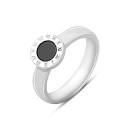 Silver ring with onyx