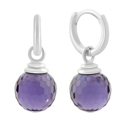 Срібні сережки з фіанітами