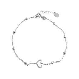 Silver leg bracelet without stones