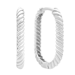 Silver earrings without stones