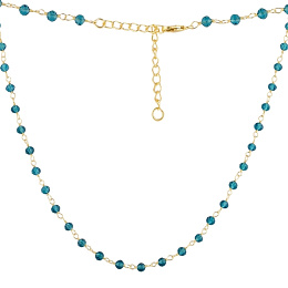 Серебряное колье с топазом Лондон Блю 8.71ct