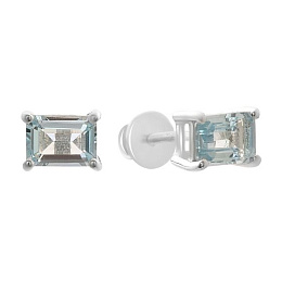 Silver earrings with topaz 2.45ct