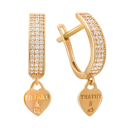 Gold Earrings with 0.9ct Phianites