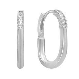 Silver Earrings with Fianites