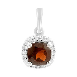 Серебряная подвеска с гранатом 1.503ct