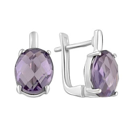 Срібні сережки з олександритом