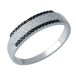 Silver Ring with Fianites