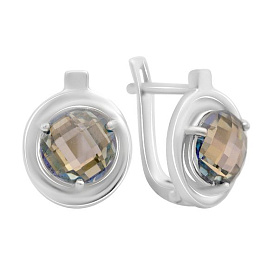 Silver earrings with mystic topaz 6.917ct