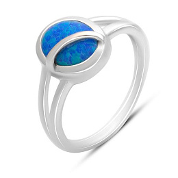 Sterling silver ring with opal 1.025ct