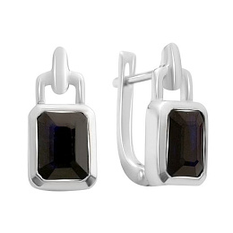 Серебряные серьги с сапфиром 3.667ct